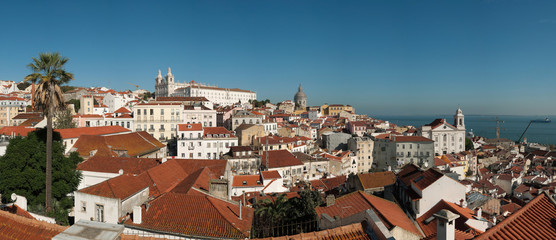 Lissabon Panorama Alfama und  Mosteiro De Sao Vicente De Fora