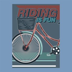 cycling vector poster - Vector