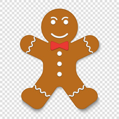 Christmas gingerbread man cookie