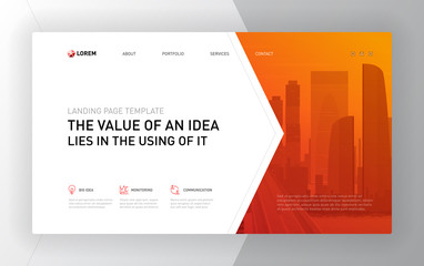 Landing page template for business