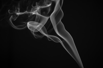 Smoke on Black Background