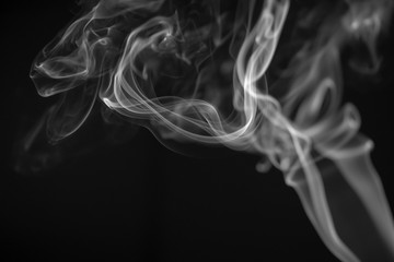 Obraz premium Smoke on Black Background