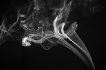 Smoke on black background