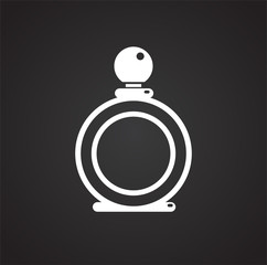 Bottle icon on black background for graphic and web design, Modern simple vector sign. Internet concept. Trendy symbol for website design web button or mobile app