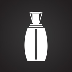 Bottle icon on black background for graphic and web design, Modern simple vector sign. Internet concept. Trendy symbol for website design web button or mobile app