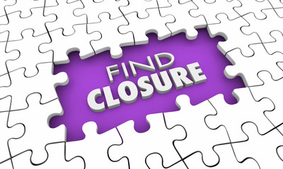 Find Closure Resolution Finality Puzzle Pieces Hole 3d Illustration