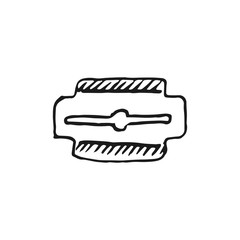 razor vector doodle sketch isolated on white background