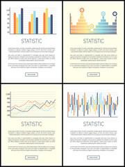 Statistics Flowcharts and Infographics with Text