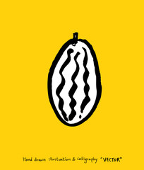 농산물 일러스트 / 손으로 그린 과일과 채소 그림