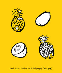 농산물 일러스트 / 손으로 그린 과일과 채소 그림