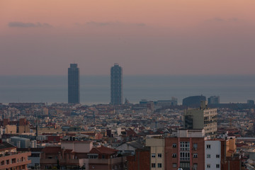 Fototapeta premium Skyline from Barcelona, Catalunya.