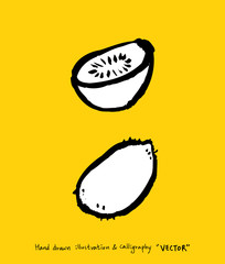 농산물 일러스트 / 손으로 그린 과일과 채소 그림