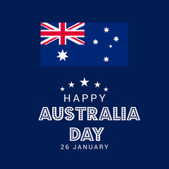 Obraz na płótnie Canvas illustration of a Background for Happy Australia Day.