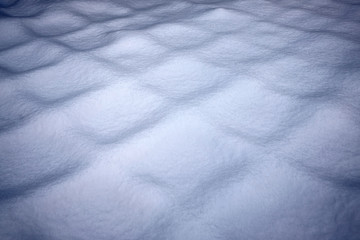 Close up view on field of snow