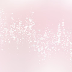 White heart love confettis. Valentine's day fallin