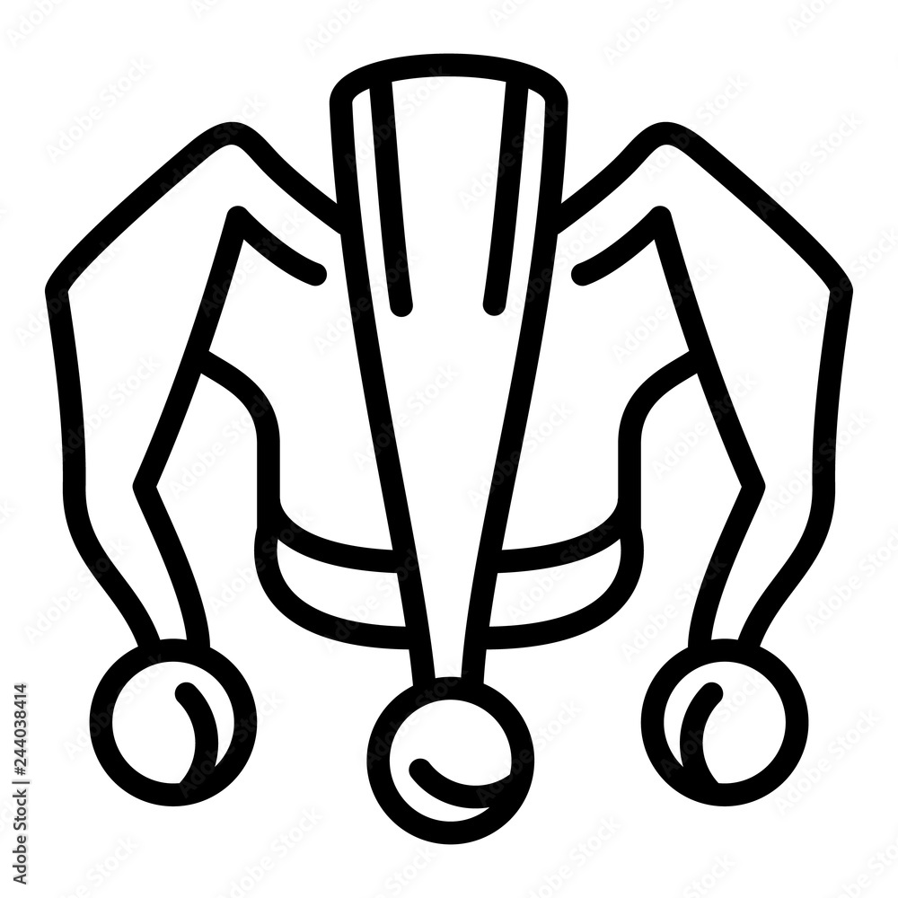 Aufkleber clown hat icon. outline clown hat vector icon for web design isolated on white background