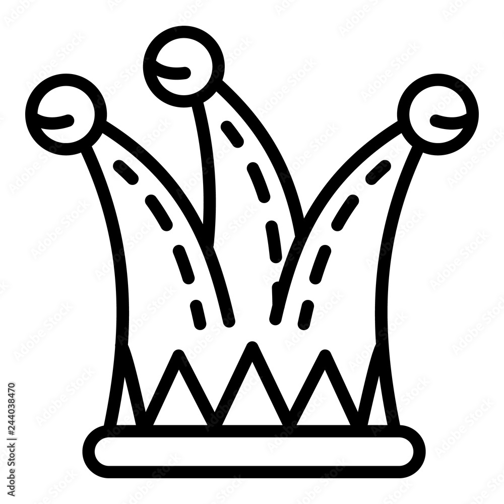 Poster event clown hat icon. outline event clown hat vector icon for web design isolated on white backgroun
