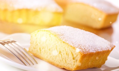 Cake lemon soft butter angel isolated decoration