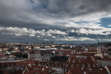 Fototapeta na wymiar Prague with clouds