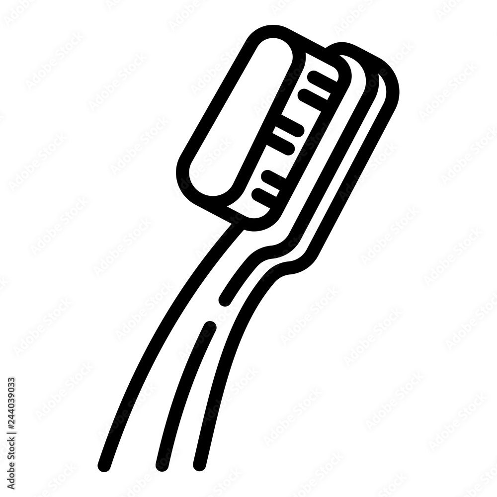 Poster clean toothbrush icon. outline clean toothbrush vector icon for web design isolated on white backgro