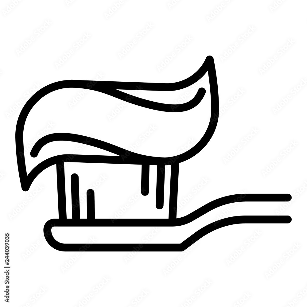 Poster fresh toothpaste icon. outline fresh toothpaste vector icon for web design isolated on white backgro