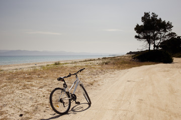 Fototapeta premium the bike on the road