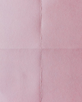 Detail of folded pink paper