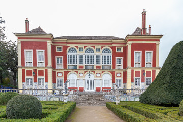 Palacio dos Marqueses da Fronteira in cloud day