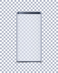 Detailed Realistic Smartphone Concept transparent Mockup screen illustration