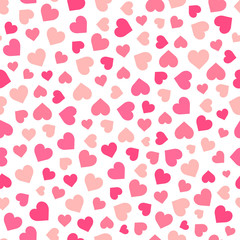 Valentines day seamless pattern with hearts.