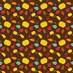 Seamless pattern design with leaf