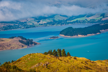 view of the sea and mountains
