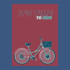 Fototapeta na wymiar Cycling, Bicycle, Fun bike poster green background motivation - Vector