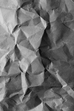 Detail of creased and wrinkled paper, close up