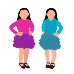 faceless child, girl, set