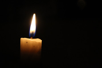 candle in the dark background