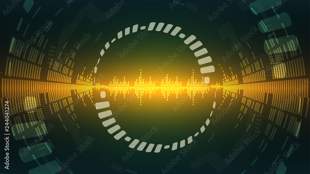 Poster tech elements abstract background