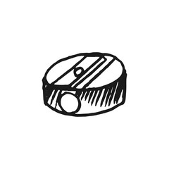 pencil sharpener vector doodle sketch isolated on white background
