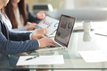 business team discussing a new financial project