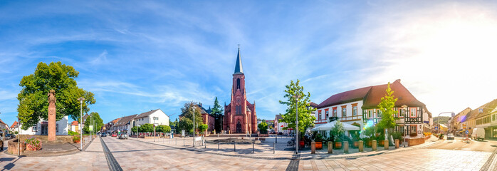 Bad Bergzabern, Kirche, Panorama 
