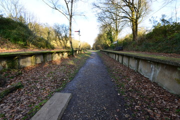 Closed and abandoned railway station at West Grinstead in West Sussex