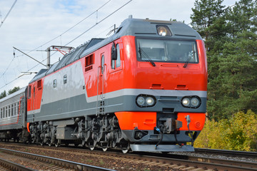 Naklejka premium Locomotiv electric train