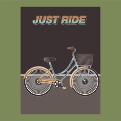Fototapeta na wymiar Cycle racing sport poster design. Vector flat illustration - Vector