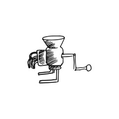 meat grinder vector doodle sketch isolated on white background