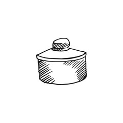 pan vector doodle sketch isolated on white background