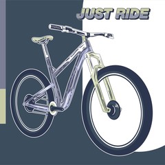 Fototapeta premium Bicycle. Advertising poster. Sport. Health.Travel. Flyer. Creative banner – Vector