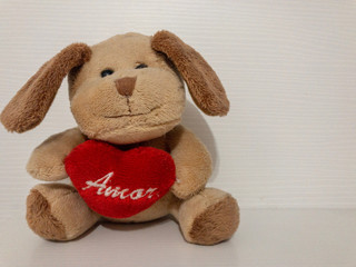 urso pelúcia coração amor