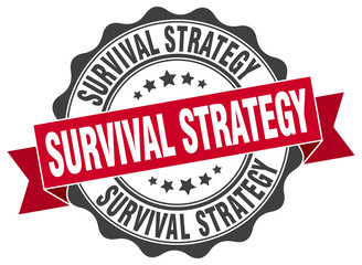 Obraz premium survival strategy stamp. sign. seal