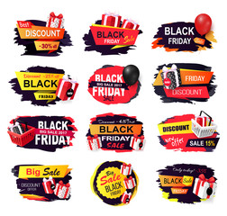 Black Friday, Isolated Banners Design, Sellout