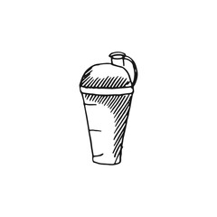sport shaker vector doodle sketch isolated on white background